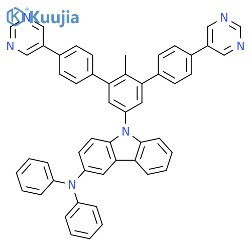 9H-Carbazol-3-amine, 9-(2'-methyl-4,4''-di-5-pyrimidinyl[1,1':3',1''-terphenyl]-5'-yl)-N,N-diphenyl- structure