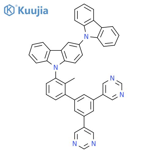 3,9'-Bi-9H-carbazole, 9-(2-methyl-3',5'-di-5-pyrimidinyl[1,1'-biphenyl]-3-yl)- structure
