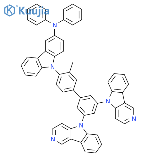 9H-Carbazol-3-amine, 9-(3-methyl-3',5'-di-5H-pyrido[4,3-b]indol-5-yl[1,1'-biphenyl]-4-yl)-N,N-diphenyl- structure