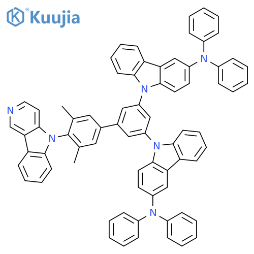 9H-Carbazol-3-amine, 9,9'-[3',5'-dimethyl-4'-(5H-pyrido[4,3-b]indol-5-yl)[1,1'-biphenyl]-3,5-diyl]bis[N,N-diphenyl- structure