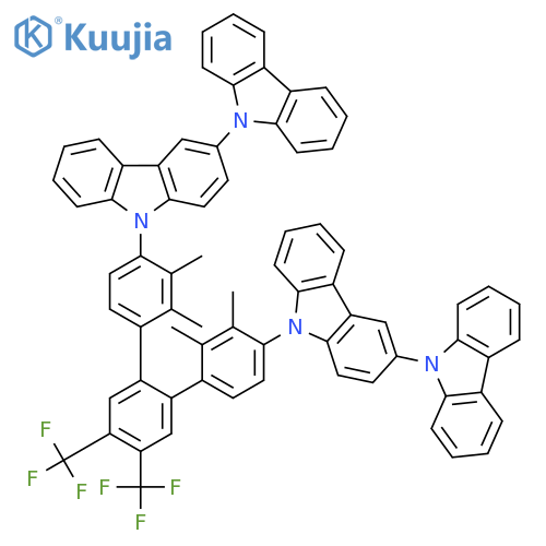 3,9'-Bi-9H-carbazole, 9,9''-[2,2'',3,3''-tetramethyl-4',5'-bis(trifluoromethyl)[1,1':2',1''-terphenyl]-4,4''-diyl]bis- structure