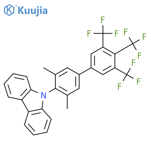 9H-Carbazole, 9-[3,5-dimethyl-3',4',5'-tris(trifluoromethyl)[1,1'-biphenyl]-4-yl]- structure