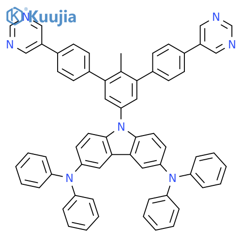 9H-Carbazole-3,6-diamine, 9-(2'-methyl-4,4''-di-5-pyrimidinyl[1,1':3',1''-terphenyl]-5'-yl)-N3,N3,N6,N6-tetraphenyl- structure