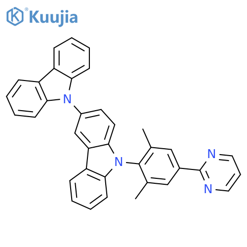 3,9'-Bi-9H-carbazole, 9-[2,6-dimethyl-4-(2-pyrimidinyl)phenyl]- structure