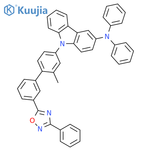 9H-Carbazol-3-amine, 9-[2-methyl-3'-(3-phenyl-1,2,4-oxadiazol-5-yl)[1,1'-biphenyl]-4-yl]-N,N-diphenyl- structure