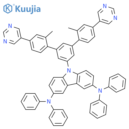 9H-Carbazole-3,6-diamine, 9-(2,2''-dimethyl-4,4''-di-5-pyrimidinyl[1,1':3',1''-terphenyl]-5'-yl)-N3,N3,N6,N6-tetraphenyl- structure