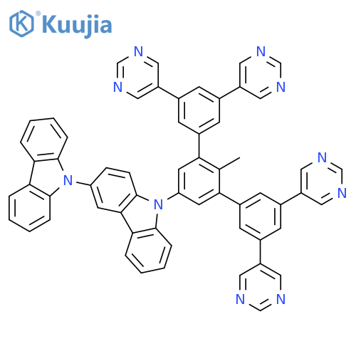 3,9'-Bi-9H-carbazole, 9-(2'-methyl-3,3'',5,5''-tetra-5-pyrimidinyl[1,1':3',1''-terphenyl]-5'-yl)- structure