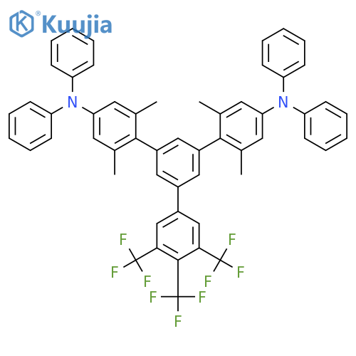 [1,1':3',1''-Terphenyl]-4,4''-diamine, 2,2'',6,6''-tetramethyl-N4,N4,N4'',N4''-tetraphenyl-5'-[3,4,5-tris(trifluoromethyl)phenyl]- structure