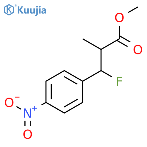Benzenepropanoic acid, β-fluoro-α-methyl-4-nitro-, methyl ester, (αR,βR)- structure