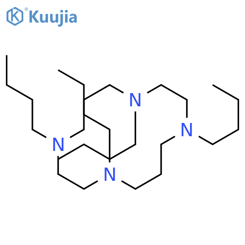 1,4,8,11-Tetraazacyclotetradecane, 1,4,8,11-tetrabutyl- structure