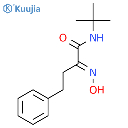 Benzenebutanamide, N-(1,1-dimethylethyl)-α-(hydroxyimino)-, (αZ)- structure