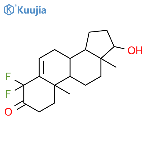 (17beta)-4,4-difluoro-17-hydroxyandrost-5-en-3-one structure
