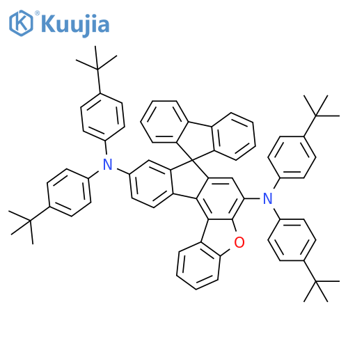 Spiro[8H-benzo[b]fluoreno[4,3-d]furan-8,9'-[9H]fluorene]-6,10-diamine, N6,N6,N10,N10-tetrakis[4-(1,1-dimethylethyl)phenyl]- structure