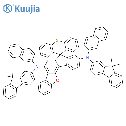 Spiro[7H-benzo[b]fluoreno[3,4-d]furan-7,9'-[9H]thioxanthene]-5,9-diamine, N5,N9-bis(9,9-dimethyl-9H-fluoren-2-yl)-N5,N9-di-2-naphthalenyl- structure