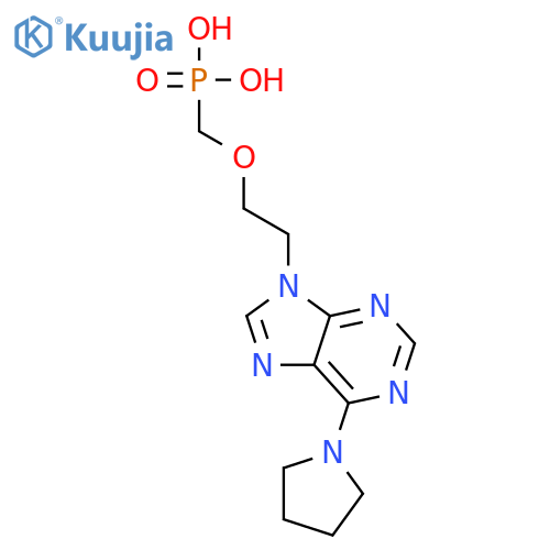 Phosphonic acid, [[2-[6-(1-pyrrolidinyl)-9H-purin-9-yl]ethoxy]methyl]- structure
