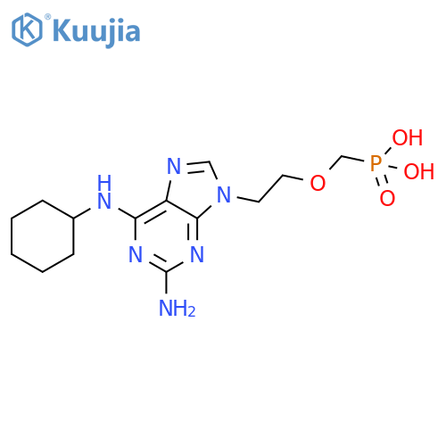 Phosphonic acid,[[2-[2-amino-6-(cyclohexylamino)-9H-purin-9-yl]ethoxy]methyl]- structure