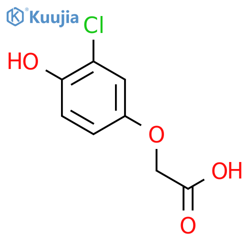 Acetic acid, (3-chloro-4-hydroxyphenoxy)- structure