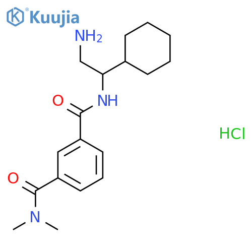 n3-(2-Amino-1-cyclohexylethyl)-n1,n1-dimethylbenzene-1,3-dicarboxamide hydrochloride structure