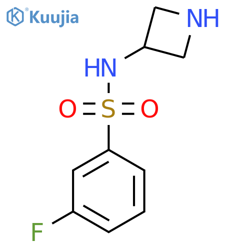 N-(azetidin-3-yl)-3-fluorobenzenesulfonamide structure