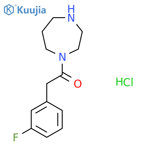 1-(1,4-Diazepan-1-yl)-2-(3-fluorophenyl)ethan-1-one hydrochloride structure