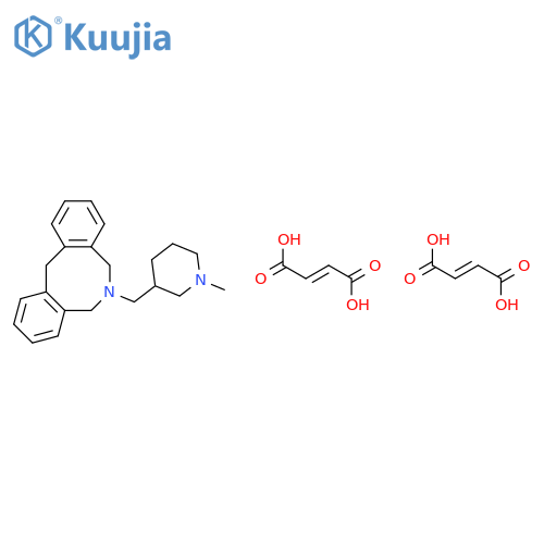 6-[(1-methylpiperidin-3-yl)methyl]-5,6,7,12-tetrahydrodibenzo[c,f]azocine di[(2Z)-but-2-enedioate] structure