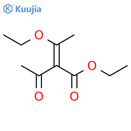 (E,Z)-2-Acetyl-3-ethoxy-but-2-enoic acid ethyl ester structure