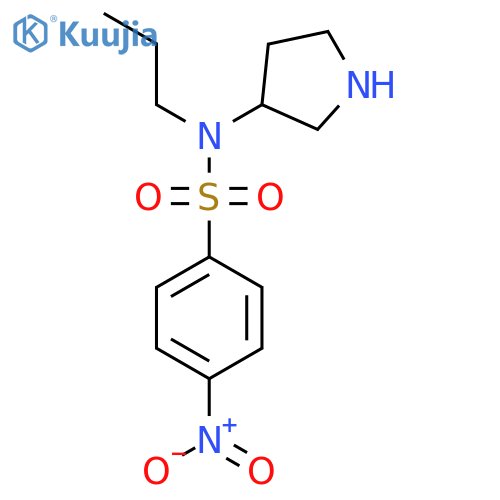 4-Nitro-N-propyl-N-(pyrrolidin-3-yl)benzene-1-sulfonamide structure