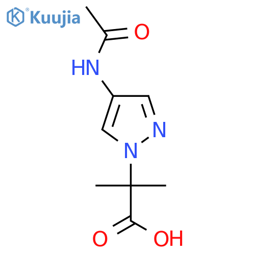 2-(4-Acetamidopyrazol-1-yl)-2-methylpropanoic acid structure