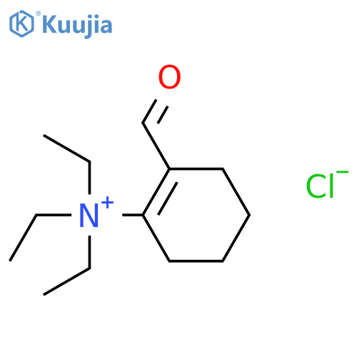 1-Cyclohexen-1-aminium, N,N,N-triethyl-2-formyl-, chloride structure