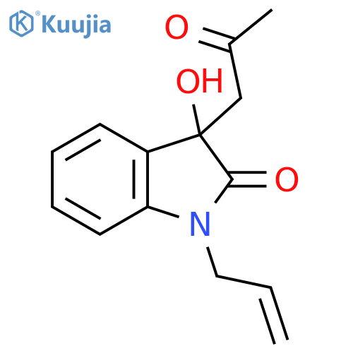 3-hydroxy-3-(2-oxopropyl)-1-(prop-2-en-1-yl)-2,3-dihydro-1H-indol-2-one structure