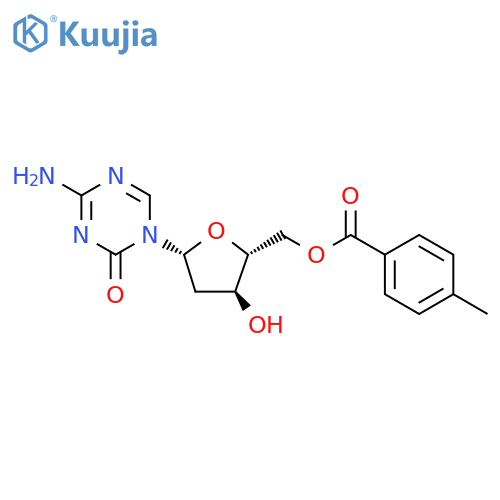4-Amino-1-2-deoxy-5-O-(4-methylbenzoyl)-β-D-erythro-pentofuranosyl-1,3,5-triazin-2(1H)-one structure