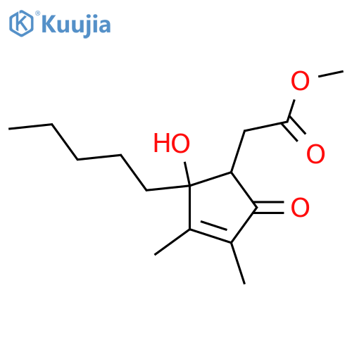 2-(2-Hydroxy-3,4-dimethyl-5-oxo-2-pentyl-3-cyclopentenyl)acetic acid; (1R,2R)-form, Me ester structure