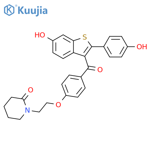 2-Piperidinone,1-[2-[4-[[6-hydroxy-2-(4-hydroxyphenyl)benzo[b]thien-3-yl]carbonyl]phenoxy]ethyl]- structure
