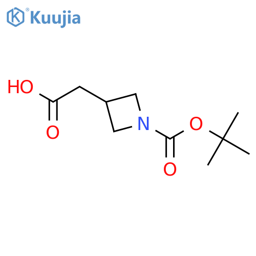 2-{1-[(tert-butoxy)carbonyl]azetidin-3-yl}acetic acid structure