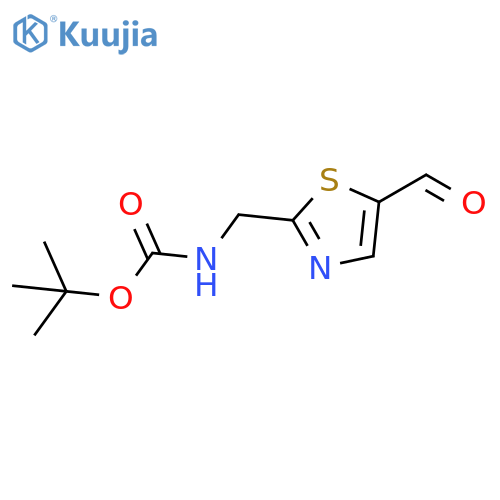 tert-butyl N-[(5-formyl-1,3-thiazol-2-yl)methyl]carbamate structure