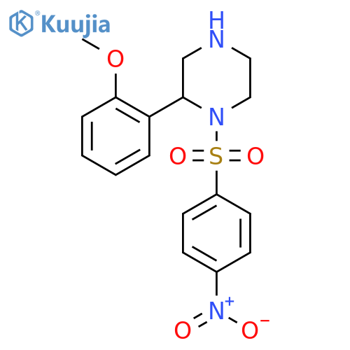 2-(2-Methoxyphenyl)-1-(4-nitrobenzenesulfonyl)piperazine structure