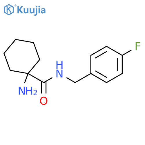 1-amino-N-(4-fluorobenzyl)cyclohexanecarboxamide structure
