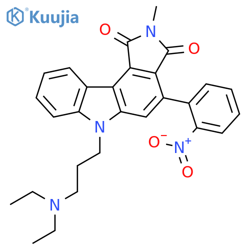 Pyrrolo[3,4-c]carbazole-1,3(2H,6H)-dione,6-[3-(diethylamino)propyl]-2-methyl-4-(2-nitrophenyl)- structure