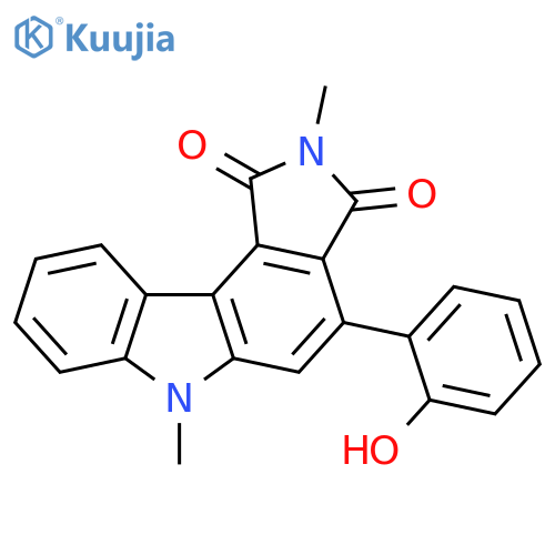 Pyrrolo[3,4-c]carbazole-1,3(2H,6H)-dione,4-(2-hydroxyphenyl)-2,6-dimethyl- structure