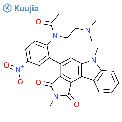 Acetamide,N-[2-(dimethylamino)ethyl]-N-[4-nitro-2-(1,2,3,6-tetrahydro-2,6-dimethyl-1,3-dioxopyrrolo[3,4-c]carbazol-4-yl)phenyl]- structure