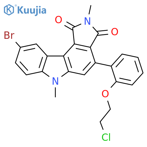 Pyrrolo[3,4-c]carbazole-1,3(2H,6H)-dione,9-bromo-4-[2-(2-chloroethoxy)phenyl]-2,6-dimethyl- structure