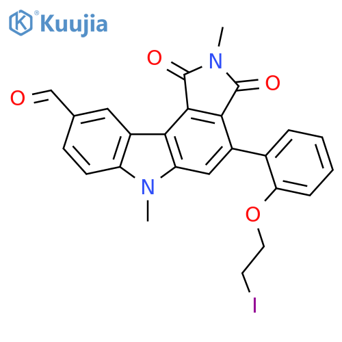Pyrrolo[3,4-c]carbazole-9-carboxaldehyde,1,2,3,6-tetrahydro-4-[2-(2-iodoethoxy)phenyl]-2,6-dimethyl-1,3-dioxo- structure