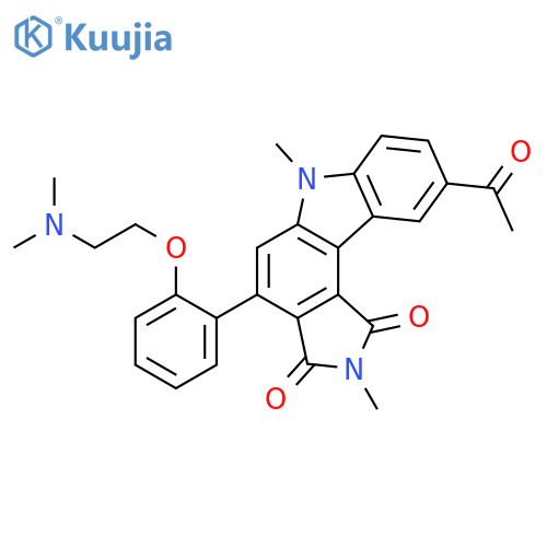 Pyrrolo[3,4-c]carbazole-1,3(2H,6H)-dione,9-acetyl-4-[2-[2-(dimethylamino)ethoxy]phenyl]-2,6-dimethyl- structure