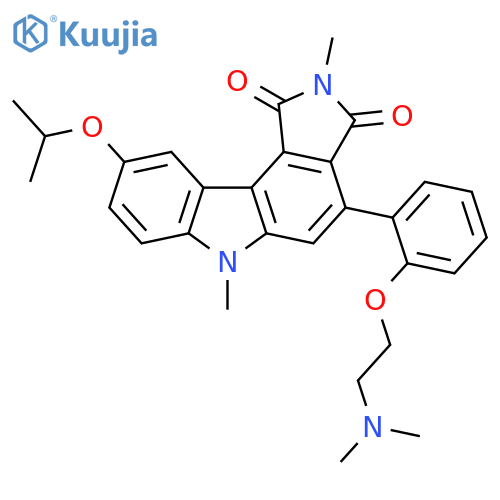 Pyrrolo[3,4-c]carbazole-1,3(2H,6H)-dione,4-[2-[2-(dimethylamino)ethoxy]phenyl]-2,6-dimethyl-9-(1-methylethoxy)- structure