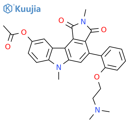 Pyrrolo[3,4-c]carbazole-1,3(2H,6H)-dione,9-(acetyloxy)-4-[2-[2-(dimethylamino)ethoxy]phenyl]-2,6-dimethyl- structure