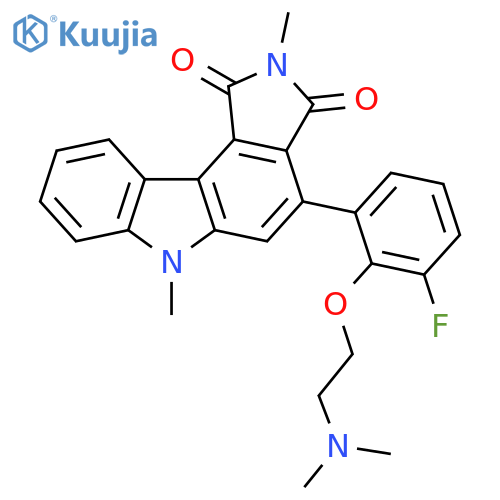 Pyrrolo[3,4-c]carbazole-1,3(2H,6H)-dione,4-[2-[2-(dimethylamino)ethoxy]-3-fluorophenyl]-2,6-dimethyl- structure