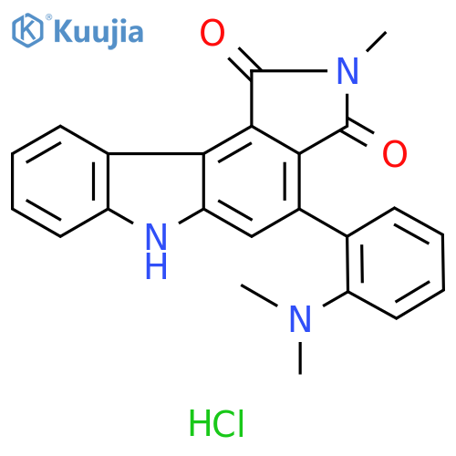 Pyrrolo[3,4-c]carbazole-1,3(2H,6H)-dione,4-[2-(dimethylamino)phenyl]-2-methyl-, monohydrochloride structure