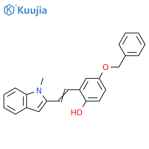Phenol, 2-[2-(1-methyl-1H-indol-2-yl)ethenyl]-4-(phenylmethoxy)- structure