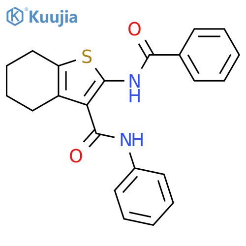 Benzo[b]thiophene-3-carboxamide,2-(benzoylamino)-4,5,6,7-tetrahydro-N-phenyl- structure