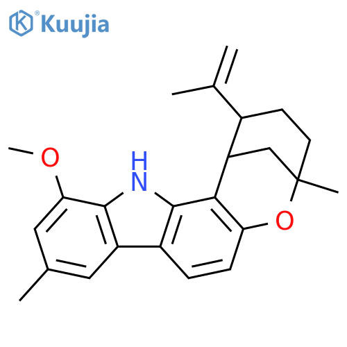 1,5-Methanooxocino[3,2-a]carbazole, 1,2,3,4,5,13-hexahydro-12-methoxy-5,10-dimethyl-2-(1-methylethenyl)- structure